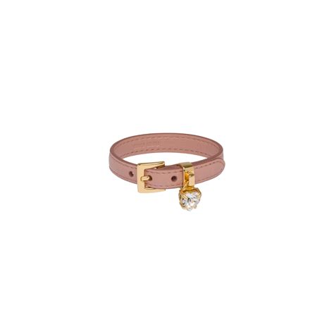 Madras leather bracelet Orchid pink 